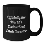 Real Estate Investor Funny Quotes Black Coffee Mug Gifts from Friends and Family for Graduation Unique Real Estate Investor Gifts - Additional