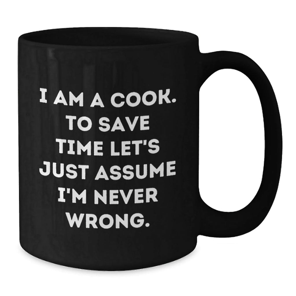 Gifts from Friends for the Cook in Your Life - Funny Black Coffee Mug for Christmas