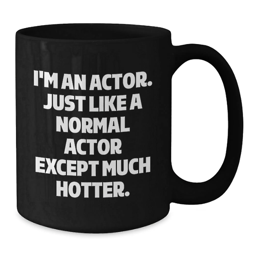 Actor Keepsake Black Coffee Mug for Him Graduation Gift with 11oz - Additional