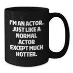Actor Keepsake Black Coffee Mug for Him Graduation Gift with 11oz - Additional