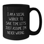 Funny Social Worker Gifts, Christmas Unique Gifts for Social Workers, I Am A Social Worker Coffee Mug
