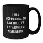 Funny Vice-principal Black Coffee Mugs Gifts from Family for Friends at Christmas Unique