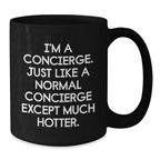 Personalized Concierge Gifts for Her, Funny Black Coffee Mug with Hot Quote, Gifts from Friends for Women on Graduation Day - Additional