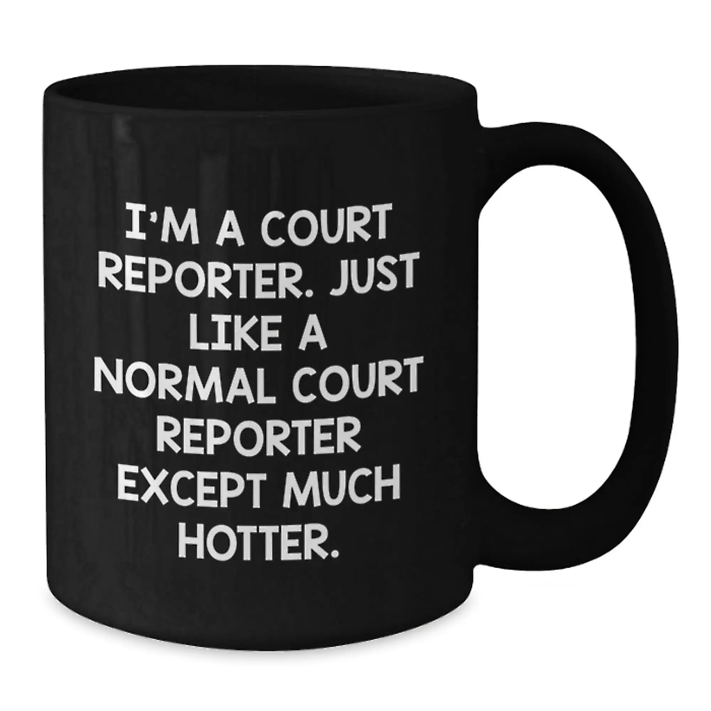Funny Court Reporter Gifts from Friends for Court Reporters, Court Reporter Unique Graduation Gifts, Black Coffee Mug - Additional