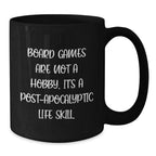 Funny Board Games Lover Gifts from Friends for Men Graduation Unique Gifts - Black Coffee Mug
