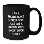 Gifts from Mom for Maintenance Worker Dad, Funny Quote Black Coffee Mug, Graduation Unique Gifts for Him