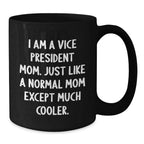 Funny Vice President Gifts for Mom, Christmas Unique Mugs for Vice President Women, Black Coffee Mug Gifts from Friends