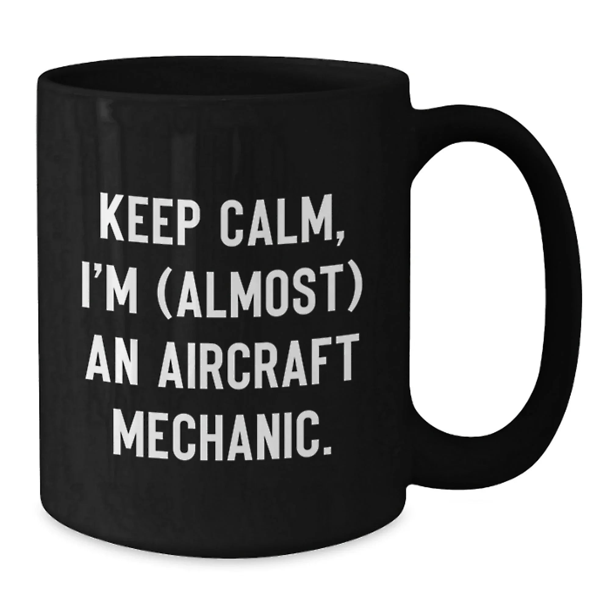 Aircraft Mechanic Gifts for Men, Funny Black Coffee Mug, Christmas Unique Gifts from Friends