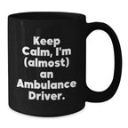 Funny Ambulance Driver Gifts from Men for Ambulance Driver Christmas Unique Gifts Black Coffee Mug Keep 'em Laughing