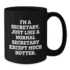 Funny Secretary Gifts from Friends for Secretary - Cute Black Coffee Mug for Secretary Graduation Unique Gifts - Additional