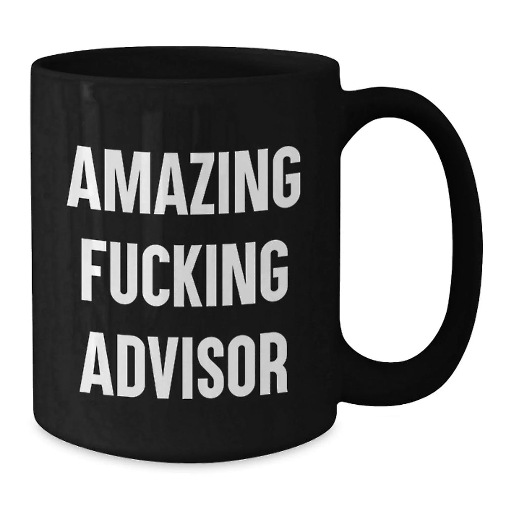 Funny Gifts from Friends to Men Advisor, Black Coffee Mugs for Advisors, Christmas Unique Gifts