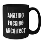 Funny Architect Gifts from Friends and Family for the Amazing F--king Architect Black Coffee Mug