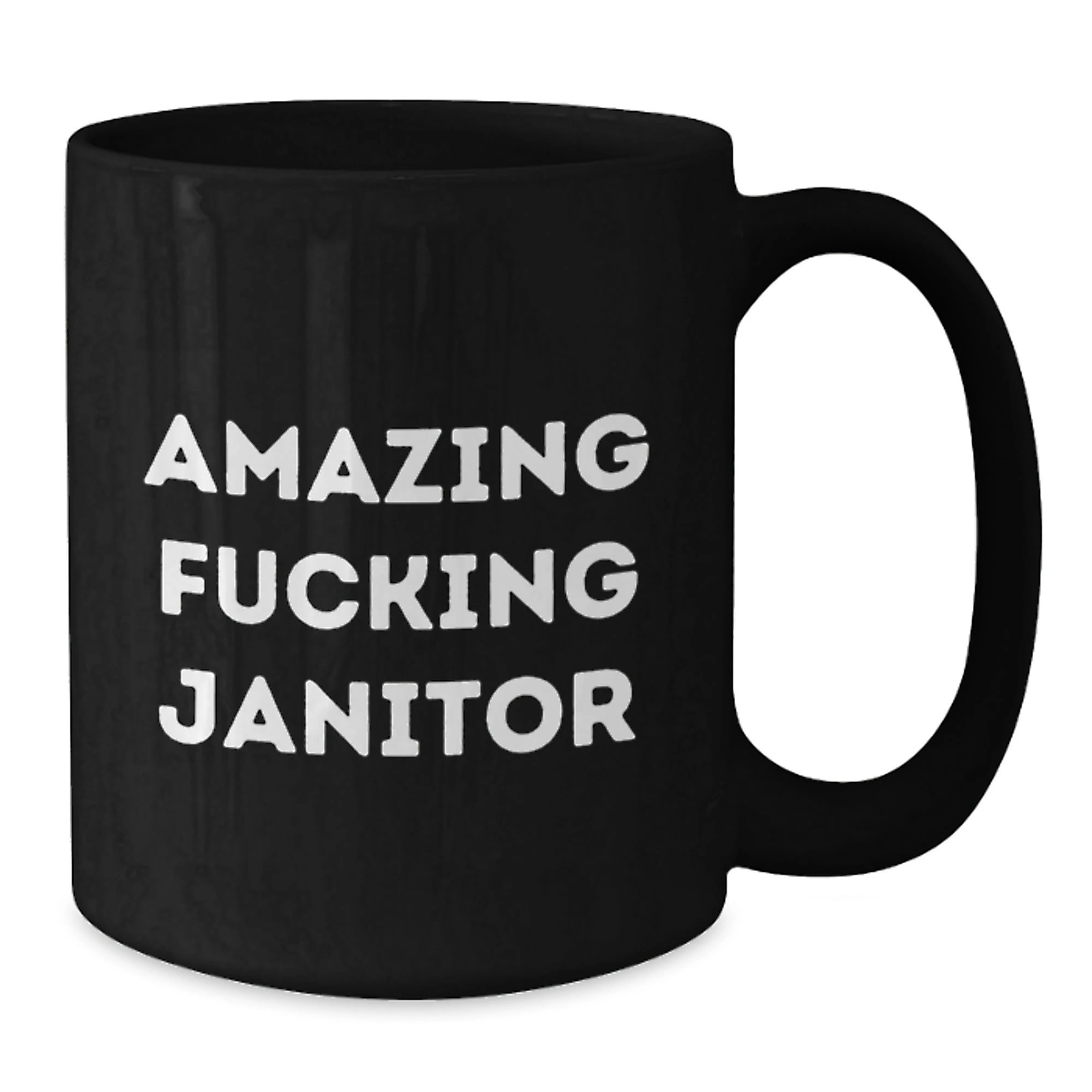Funny Janitor Gifts, Black Coffee Mug for Janitor Lover, Valentine's Unique Gifts from Men to Janitor - Additional