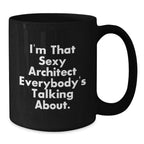 Funny Black Coffee Mugs for Architects, Unique Gifts from Friends and Family, Christmas Unique