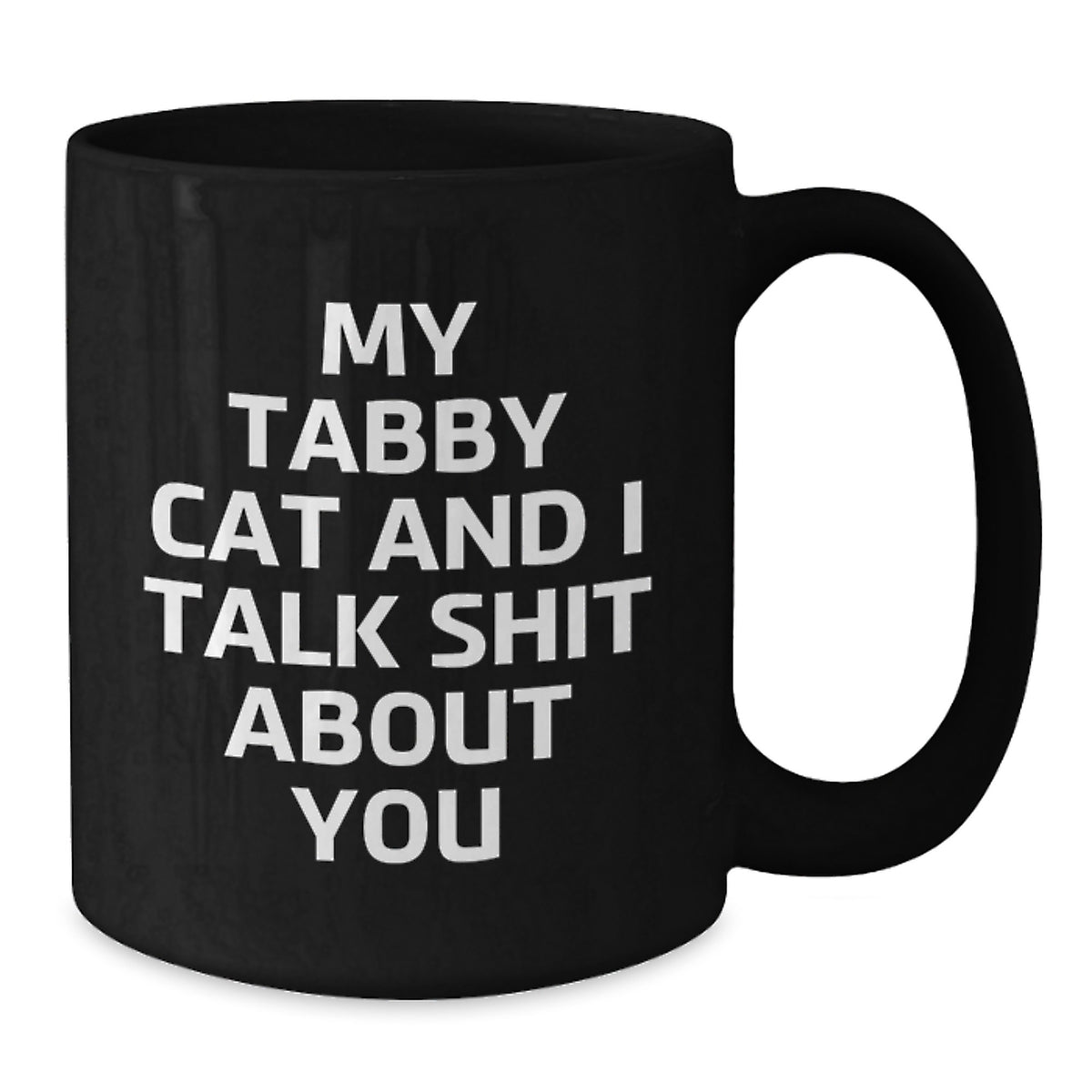 Tabby Cat Black Coffee Mug Keepsake for Him Christmas Surprise Gift - Additional