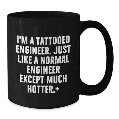 Funny Engineer Gifts for Him, Black Coffee Mug from Friends, Unique Christmas Unique Gifts for Engineer Men - Additional