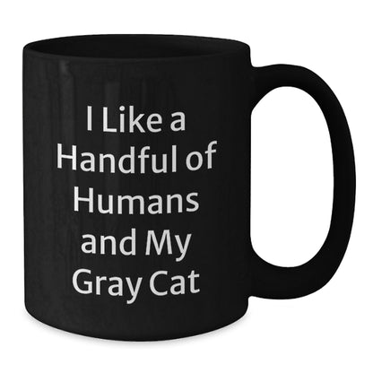 Gray Cat Lover Christmas Unique Gift Ideas Funny Mug for Friends Family Unique Gifts from Men Women - Additional