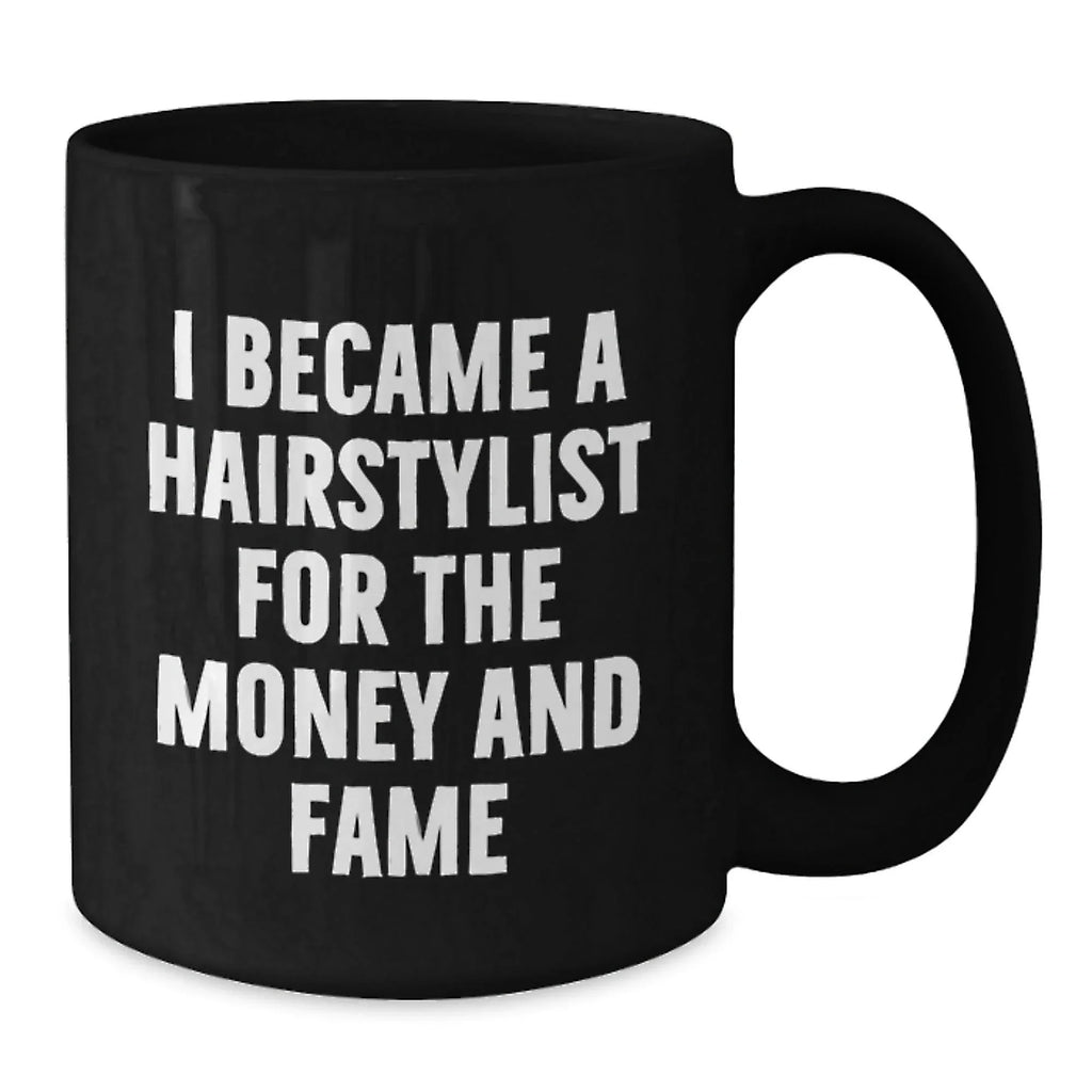 Funny Hairstylist Christmas Unique Gifts from Family, Unique Black Coffee Mugs for Hairstylist Friends, Bingeing Coffee