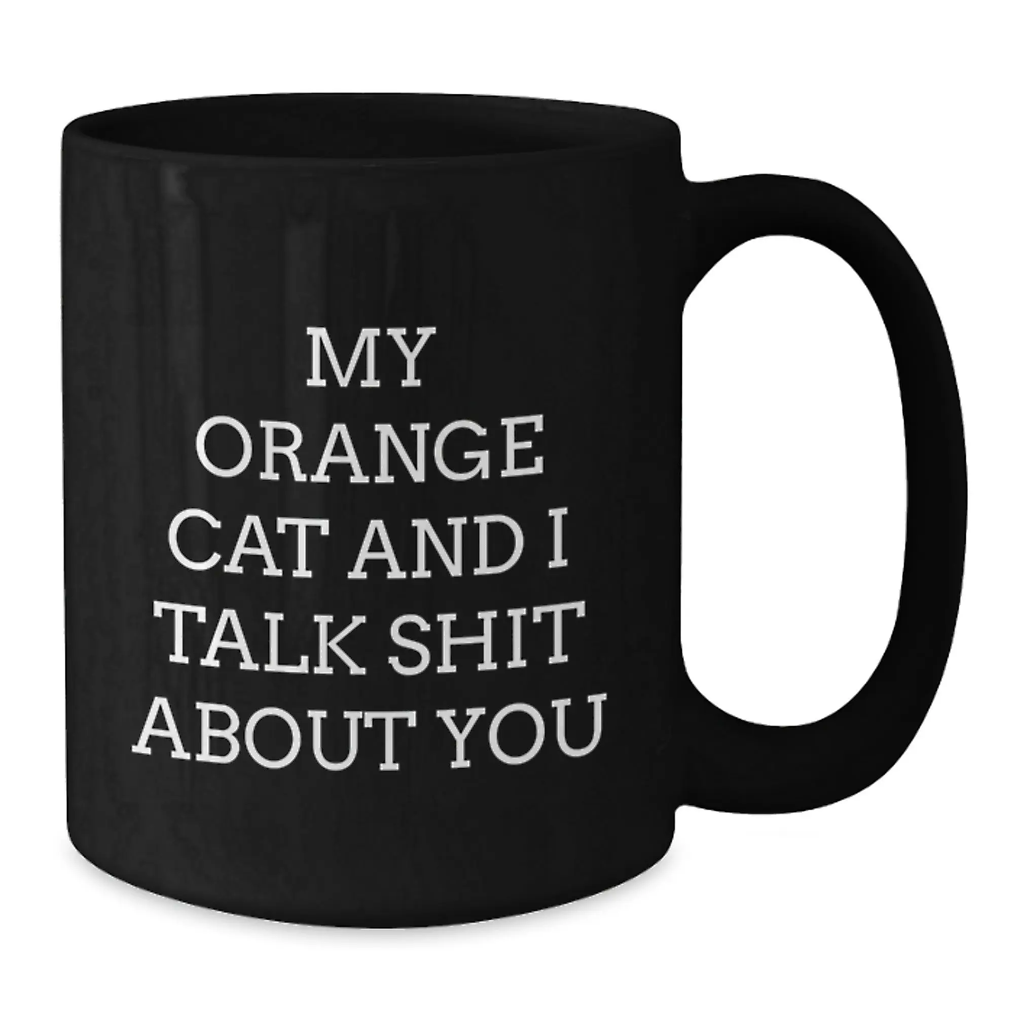 Funny Orange Cat Gift for Orange Cat Lover, Orange Cat Black Coffee Mug, Graduation Unique Gifts from Friends to Orange Cat Enthusiasts - Additional