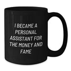 Funny Personal Assistant Gifts for Christmas Unique Black Coffee Mugs Gifts from Women to Men Friends Coworkers