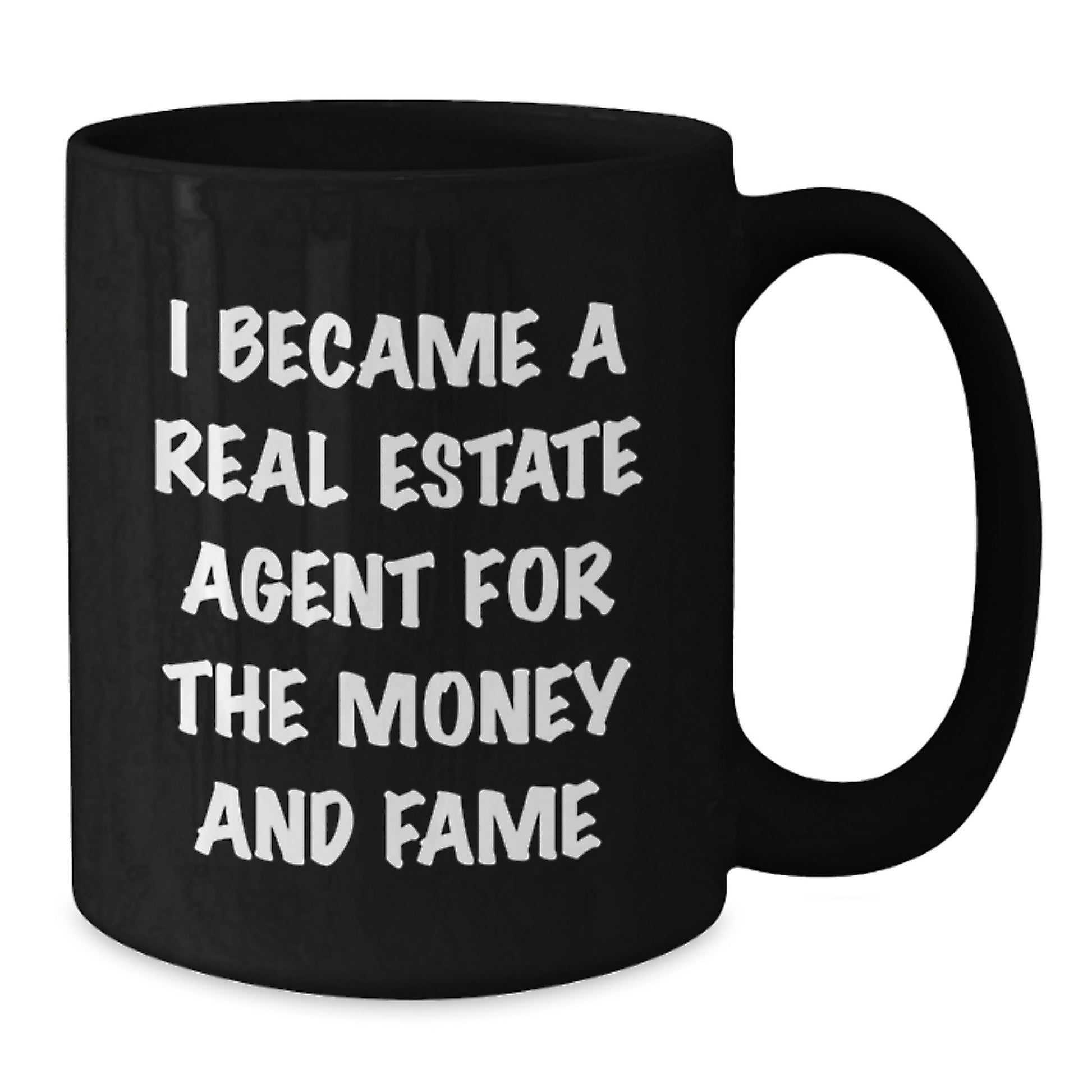 Real Estate Agent Humor Gifts from Men to Real Estate Agent, Black Coffee Mug for Birthday Unique Gifts - Additional