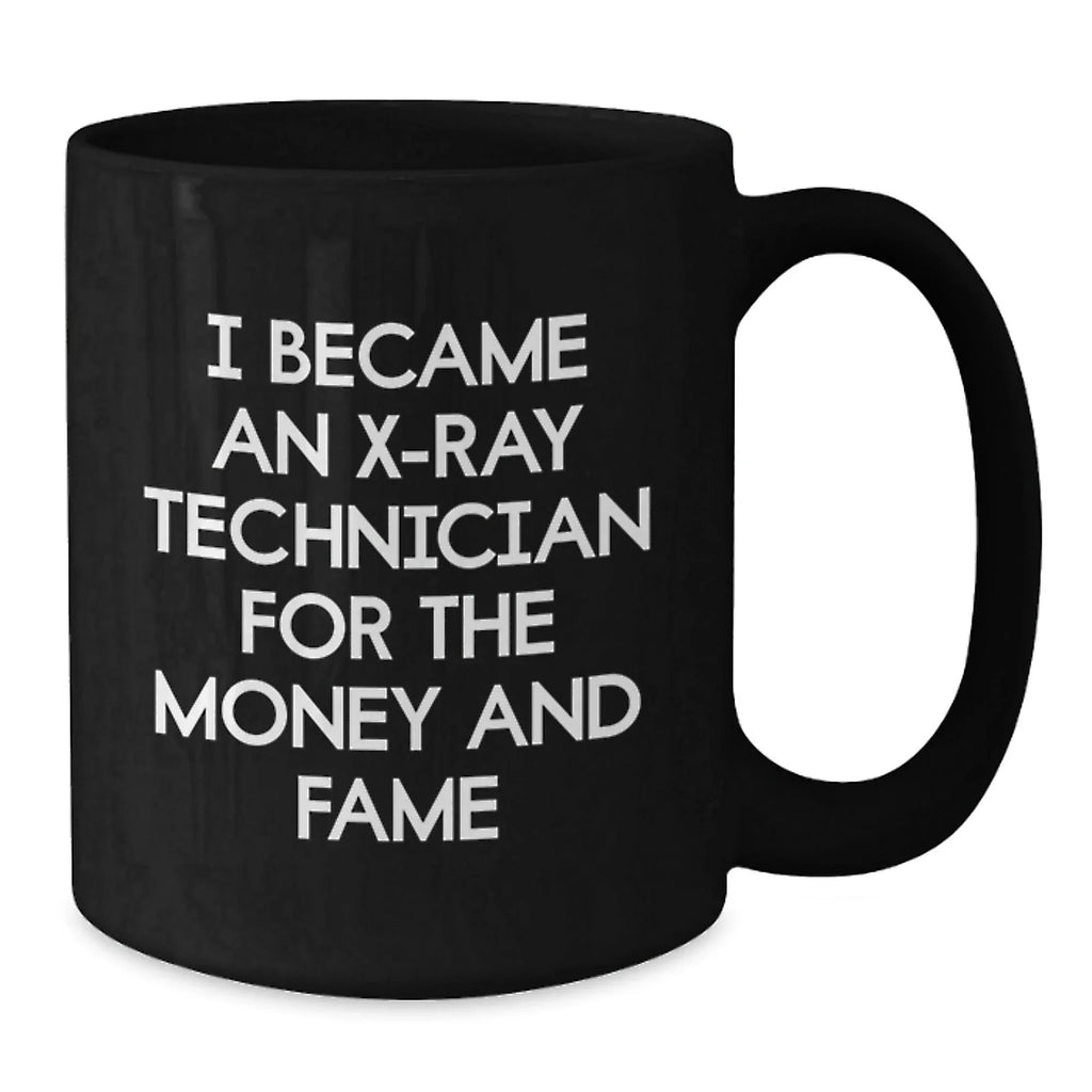 X-Ray Technician Humor Gifts for Men, Funny Black Coffee Mug from Friends, Unique Birthday Unique Gifts for X-Ray Technician Lovers