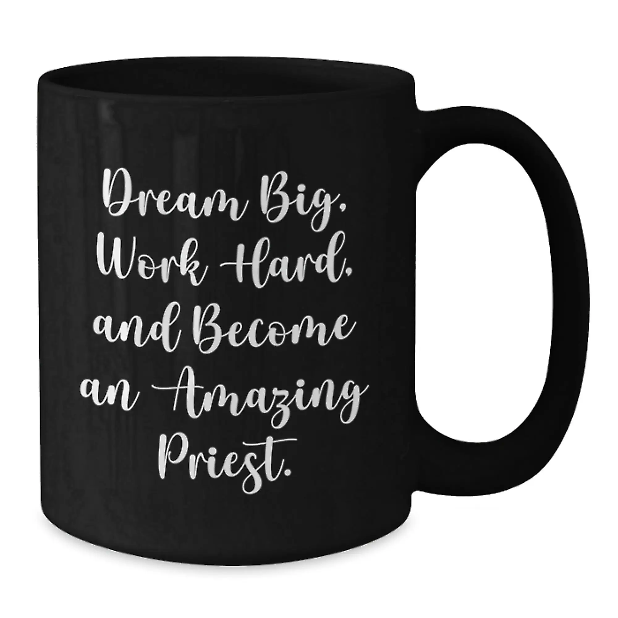 Gifts from Men, Funny Priest Quotes Black Coffee Mug, Birthday Unique Gift for Priest - Additional