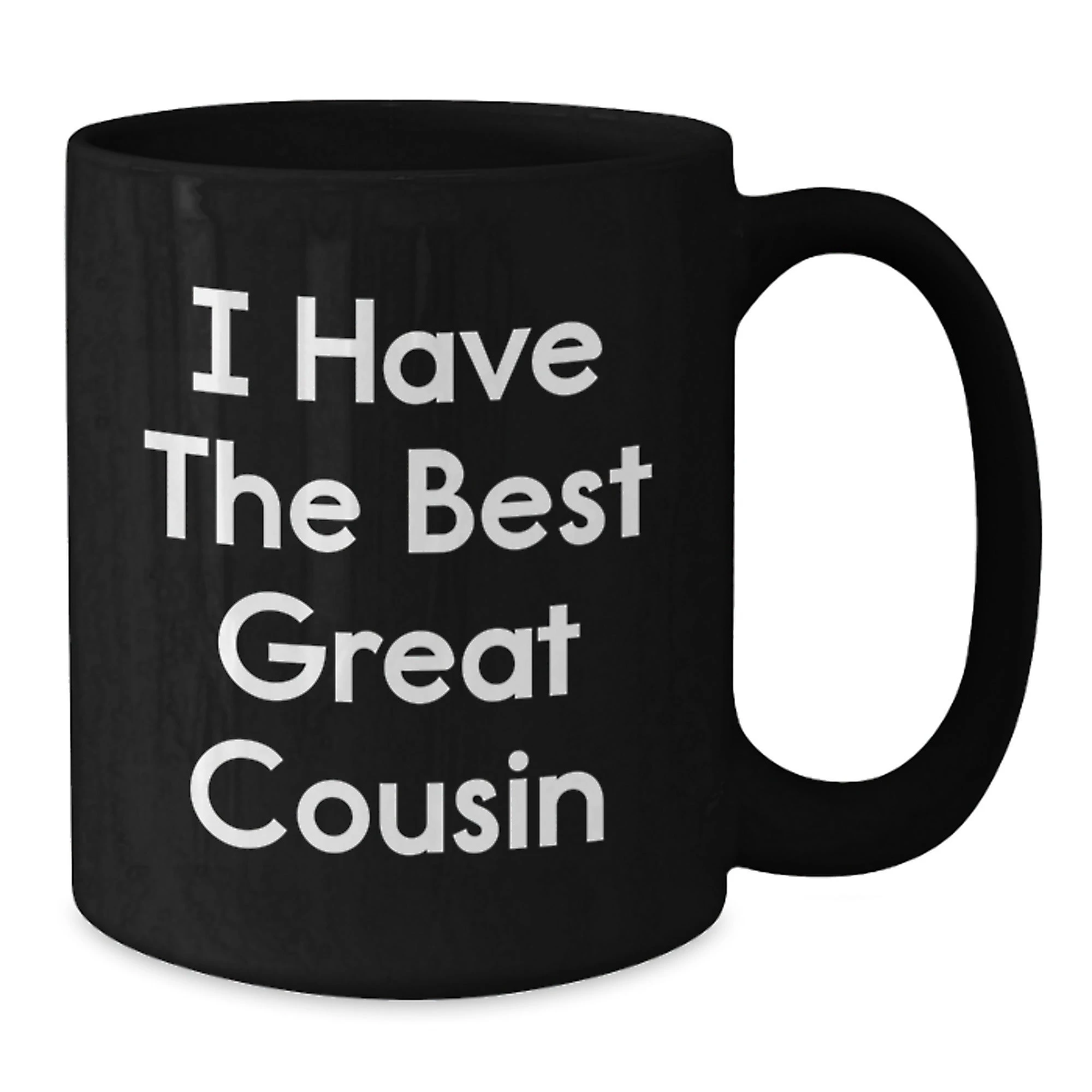 Funny Cousin Gifts from Men for Cousin on Mother's Day - Black Coffee Mug with I Have The Best Great Cousin Quote - Additional