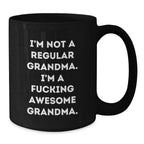 Funny Grandma Mug, Unique Gifts for Grandma from Family, Black Coffee Mug for Grandma