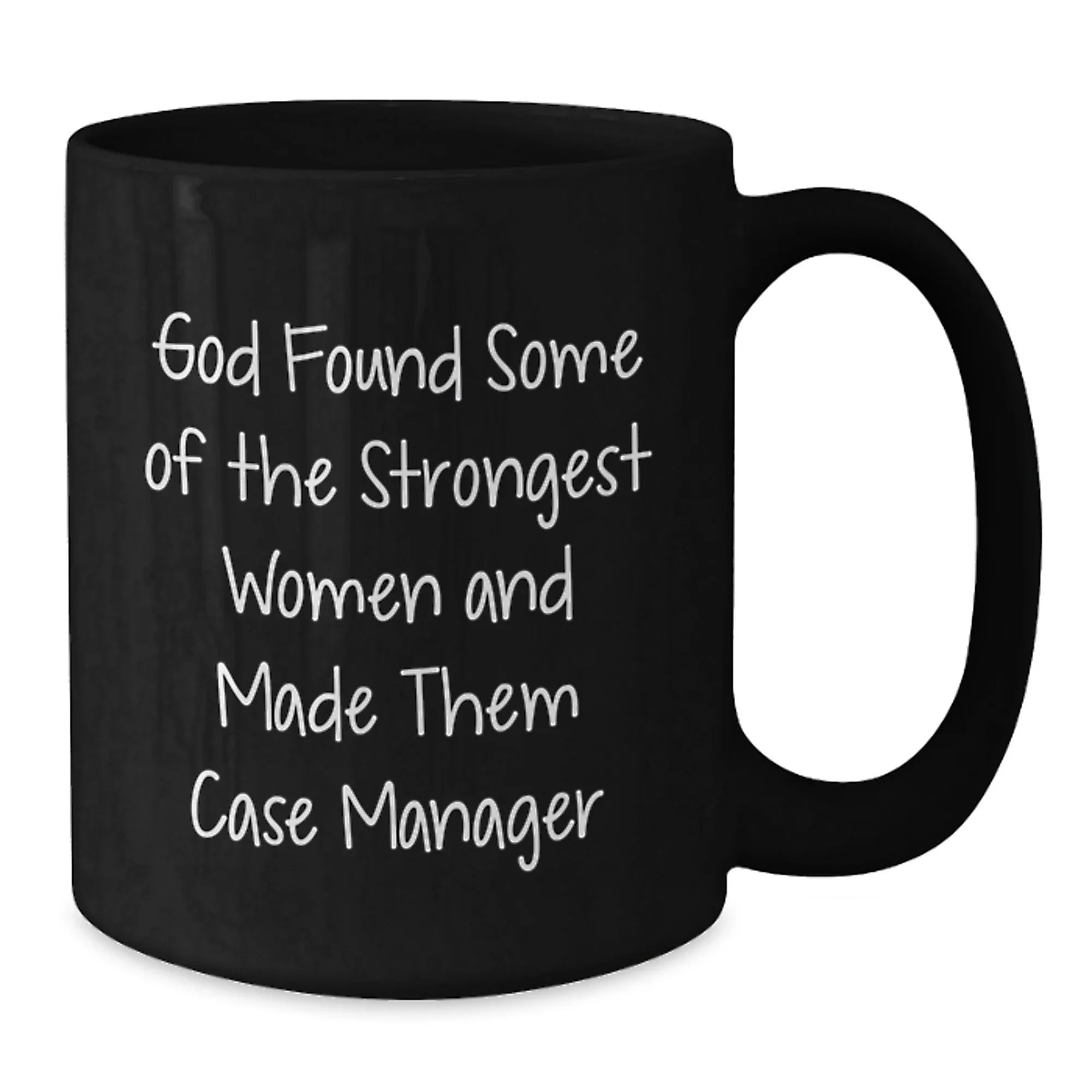 Funny Case Manager Gifts, Inspirational Mug for Case Manager Women, Black Coffee Mug with Christmas Cheer