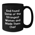 Funny Chef Quotes Black Coffee Mugs, Gifts from Friends for Women Chefs, Unique Christmas Unique Gifts for Chef Women, 11oz Black Ceramic Mug