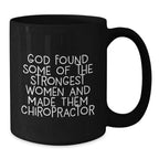 Funny Chiropractor Gifts - God Found Some Of The Strongest Women And Made Them Chiropractors, Birthday Unique Gifts for Men, Women, Friends, Coworkers, Family from Chiropractor Enthusiasts