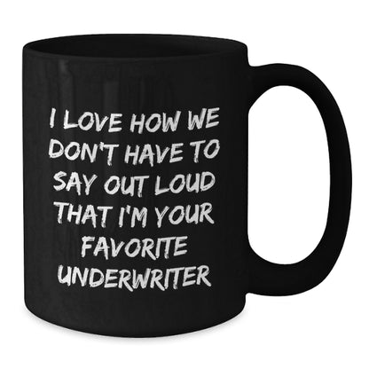 Funny Underwriter Gifts from Friends for Men and Women, Black Coffee Mug Christmas Unique Presents - Additional