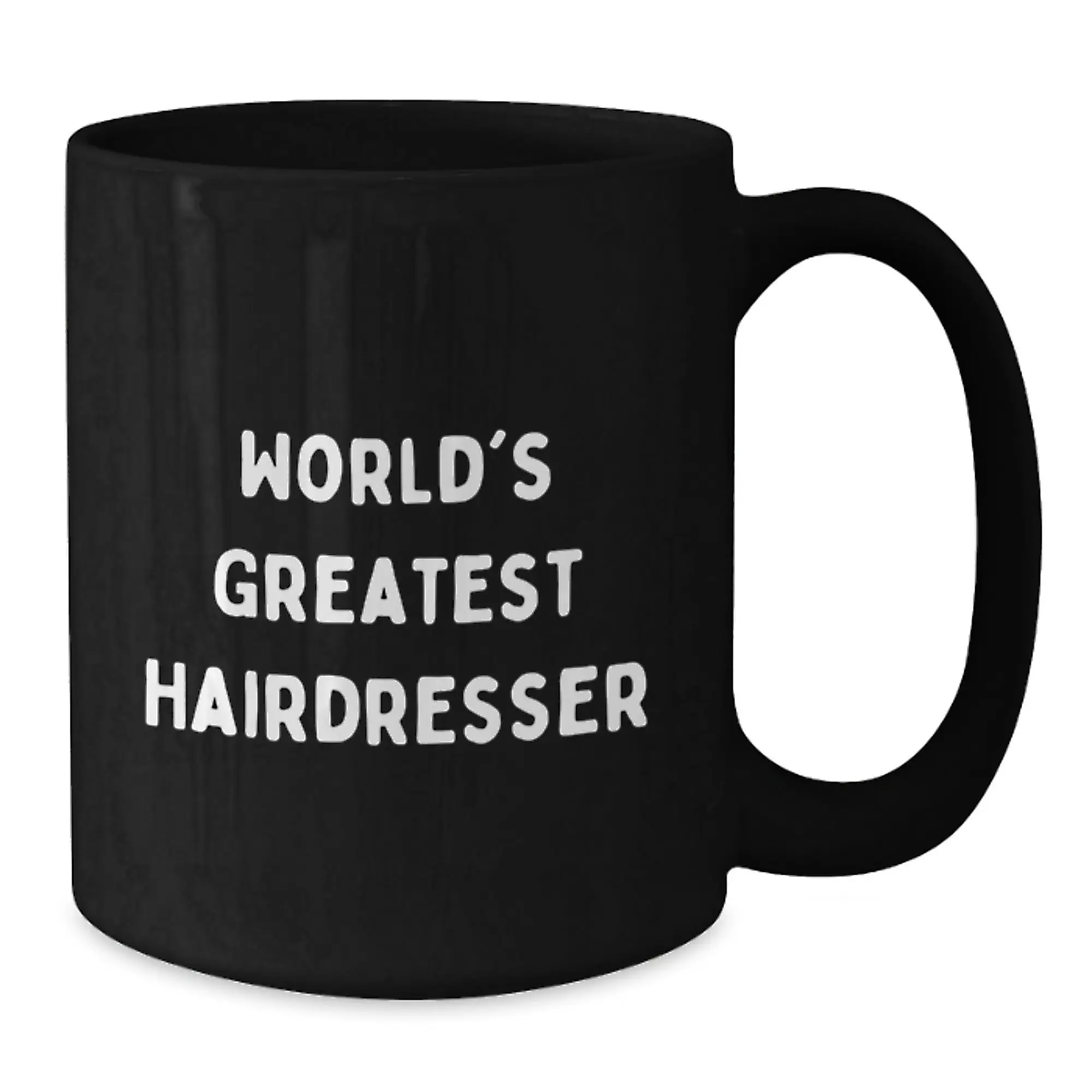 Funny Gift for Hairdresser Friends from Men - 'World's Greatest Hairdresser' Black Coffee Mug, Birthday Unique Gifts for Hairdresser - Additional