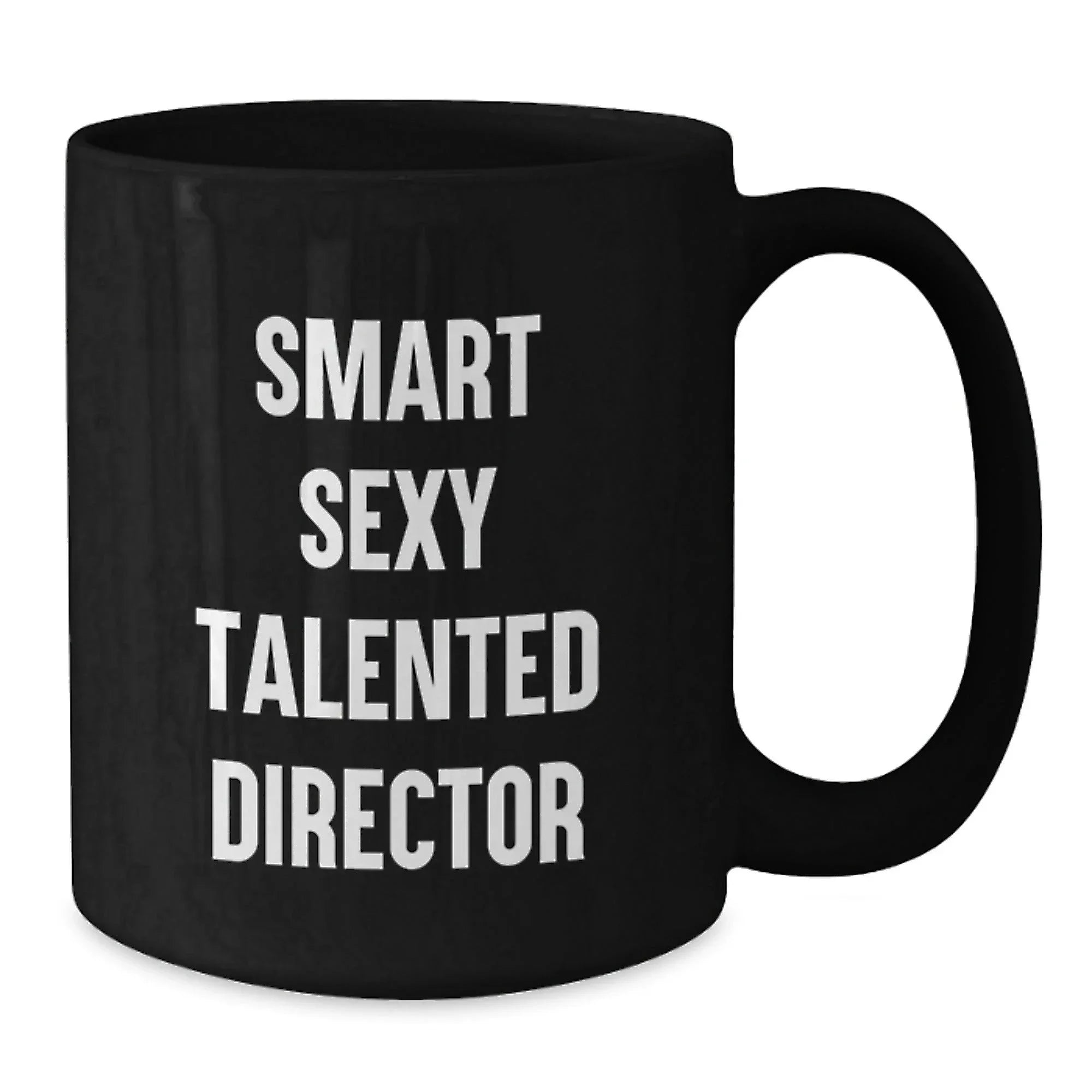 Funny Director Quotes Gifts from Friends for Birthday, 11oz or 15oz Black Coffee Mug, Microwave and Dishwasher Safe