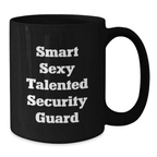 Security Guard Funny Quote Black Coffee Mugs, Gifts from Men, Women, Friends, Family to Security Guard, Graduation Unique Gifts, Black Coffee Mug - Additional