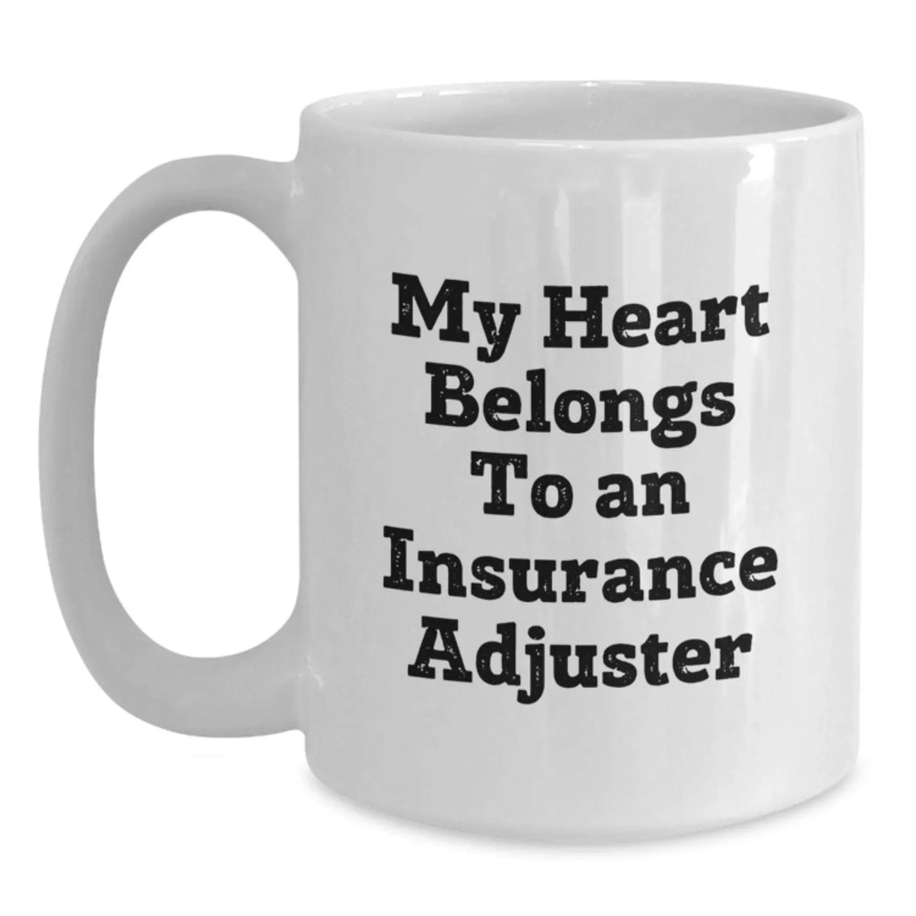 Funny Insurance Adjuster Gifts from Men and Women, Unique White Coffee Mugs for Insurance Adjuster, Christmas Unique Gifts