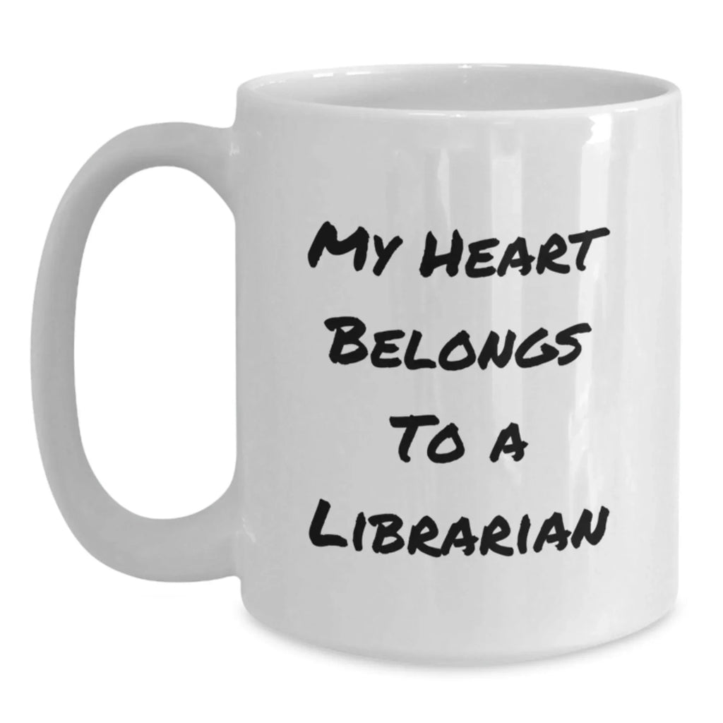 Funny Librarian Gifts from Friends for Librarian Lover White Coffee Mugs Christmas Unique Presents