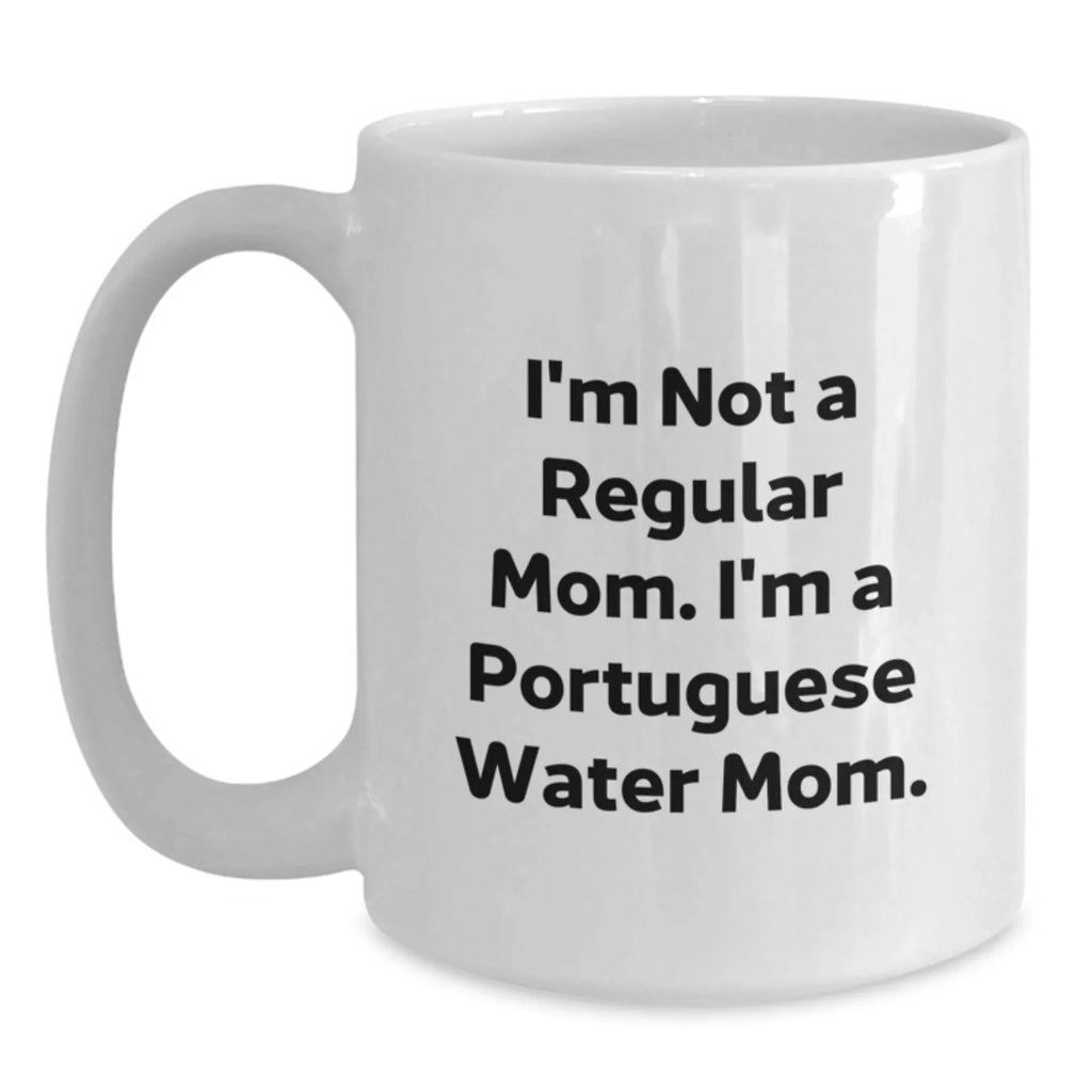 Funny Portuguese Water Dog Mom Gifts for Christmas, White Coffee Mug, Gifts from Portuguese Water Dog Loving Women to Their Favorite Portuguese Water Dog Moms