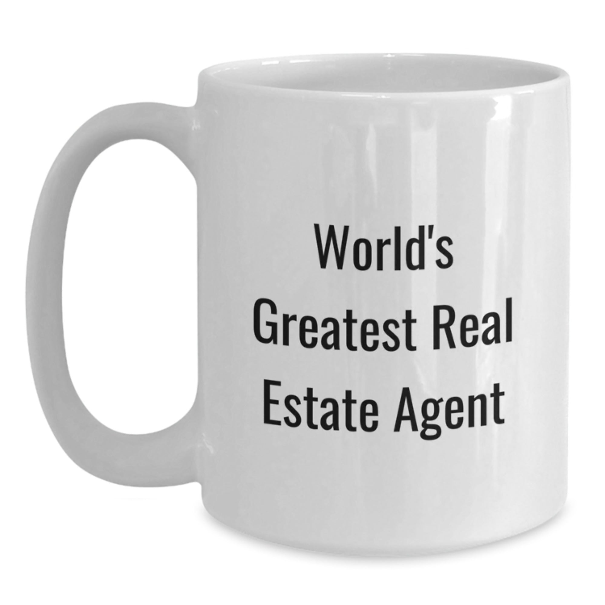 Funny Real Estate Agent Gifts White Coffee Mug for World's Greatest Real Estate Agent Men - Valentine's Unique Gifts from Friends to Family - Main