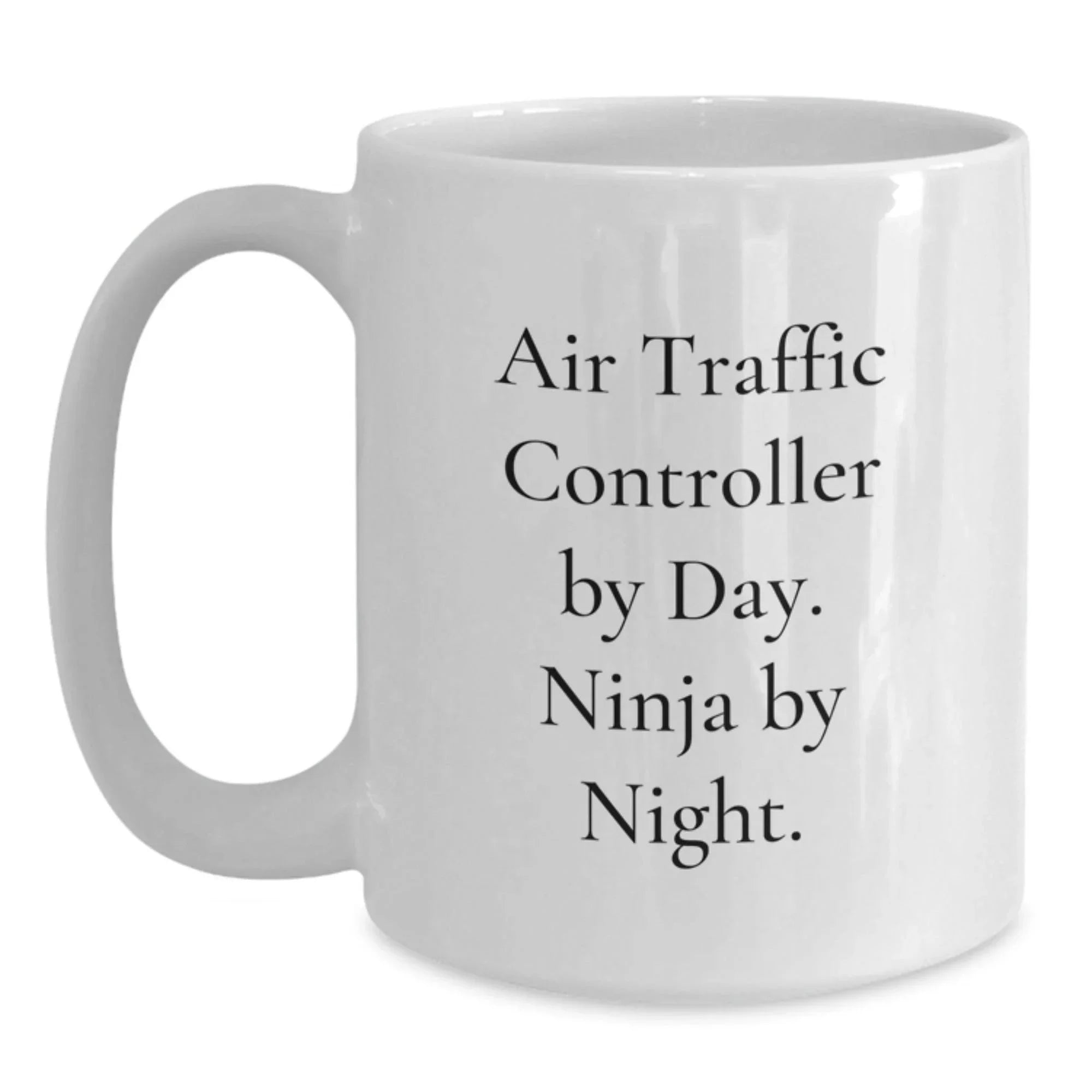 Funny Air Traffic Controller Gifts for Men from Coworkers, Unique White Coffee Mug Air Traffic Controller By Day. Ninja By Night. Christmas Unique Gifts for Air Traffic Controller