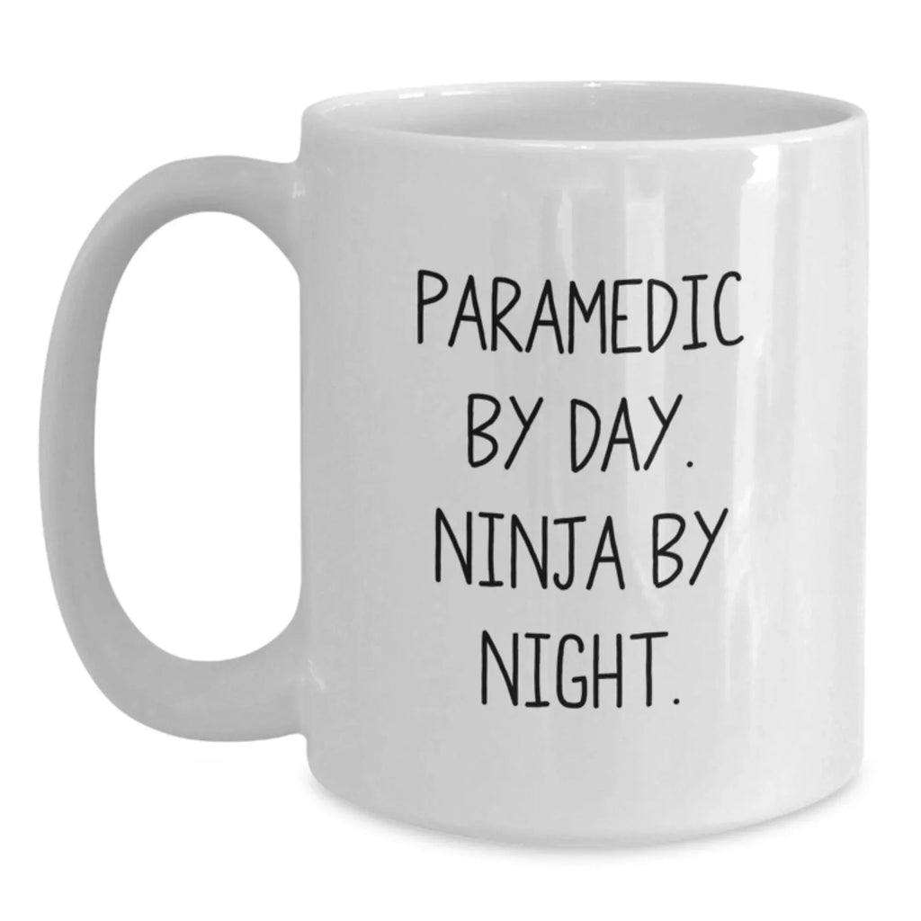 Funny Rescue Worker Gifts, White Coffee Mug, Rescue Worker By Day. Ninja By Night., Unique Christmas Unique Gifts for Men, Family, Coworkers, Friends