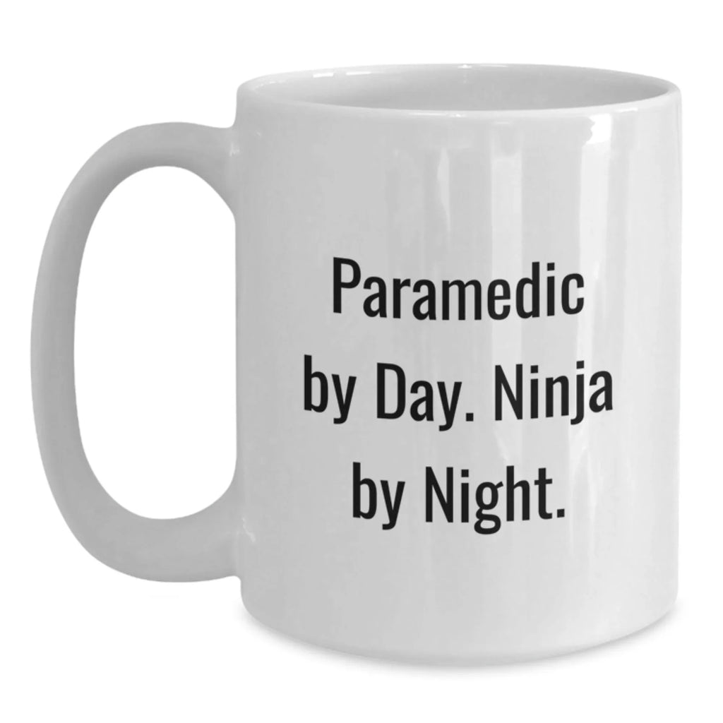 Funny Rescue Worker Gifts from Men to Rescue Worker - Rescue Worker By Day Ninja By Night White Coffee Mug Christmas Unique Gifts for Rescue Worker