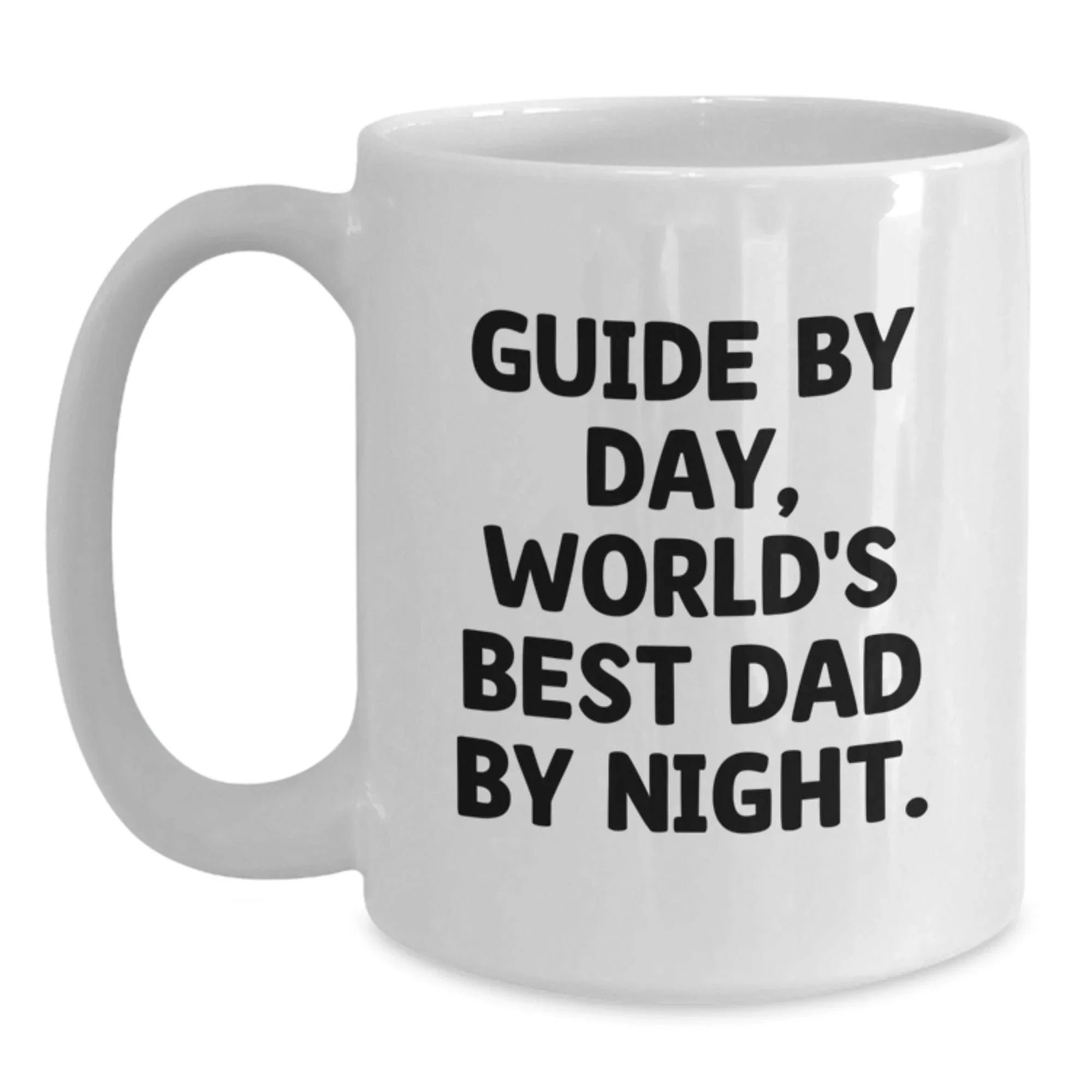 Guide Gifts by Day, Funny White Coffee Mugs by Night for Birthday, Gifts from Family, Guide Lovers, Funny Mug for Guide, White Coffee Mug Gifts