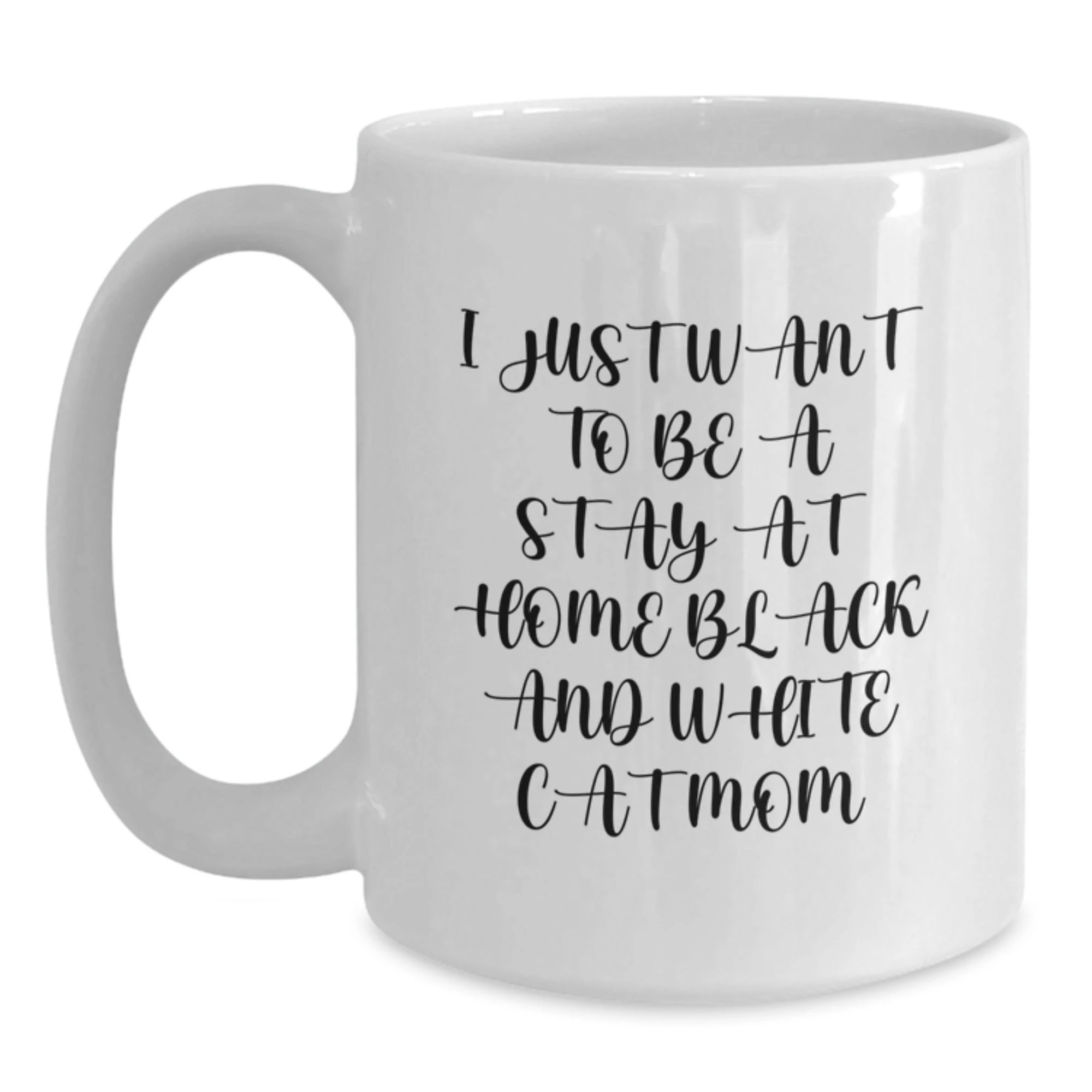 Funny Black and White Cat Lover Gifts from Friends to Family Valentine's Unique Mug