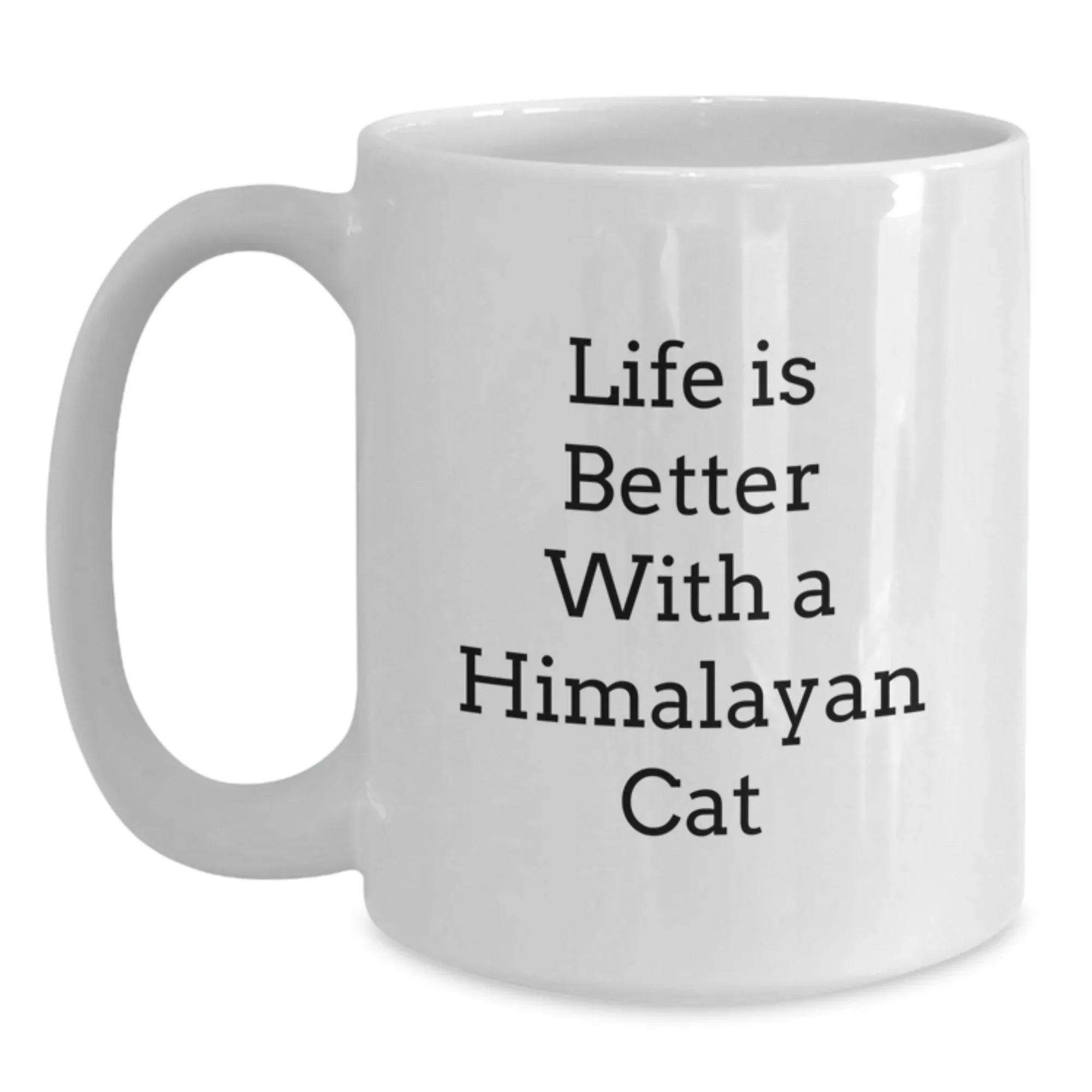 Himalayan Cat Lover Gifts from Men to Friends, Cute White Coffee Mug for Valentine's