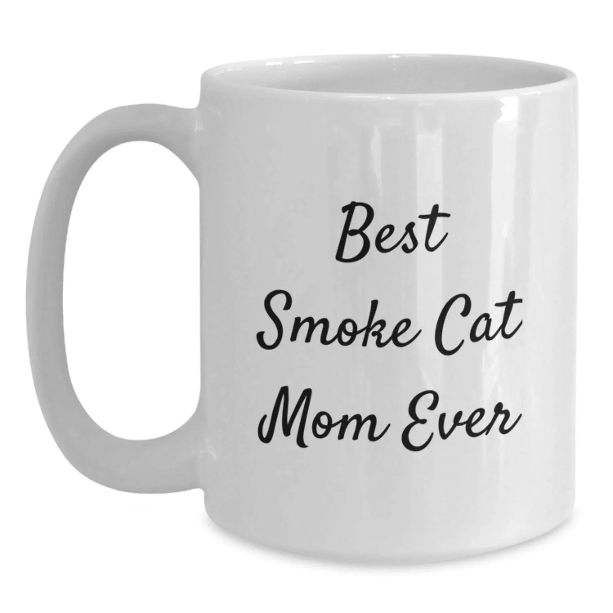 Funny Smoke Cat Gifts from Mom for Smoke Cat Lovers on Valentine's Unique White Coffee Mugs for Women
