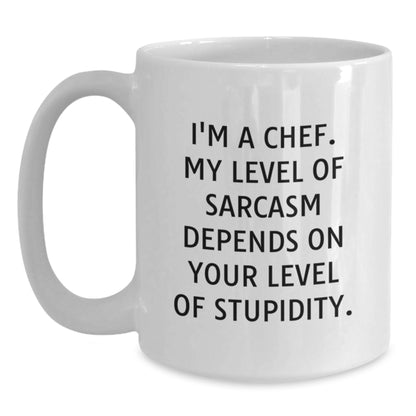 Funny Chef Gifts White Coffee Mug, Gifts from Friends, Family, or Coworkers, Perfect for Christmas Unique Gifts, White Ceramic Mug with 11oz or 15oz Capacity, Sarcasm Quote - Main