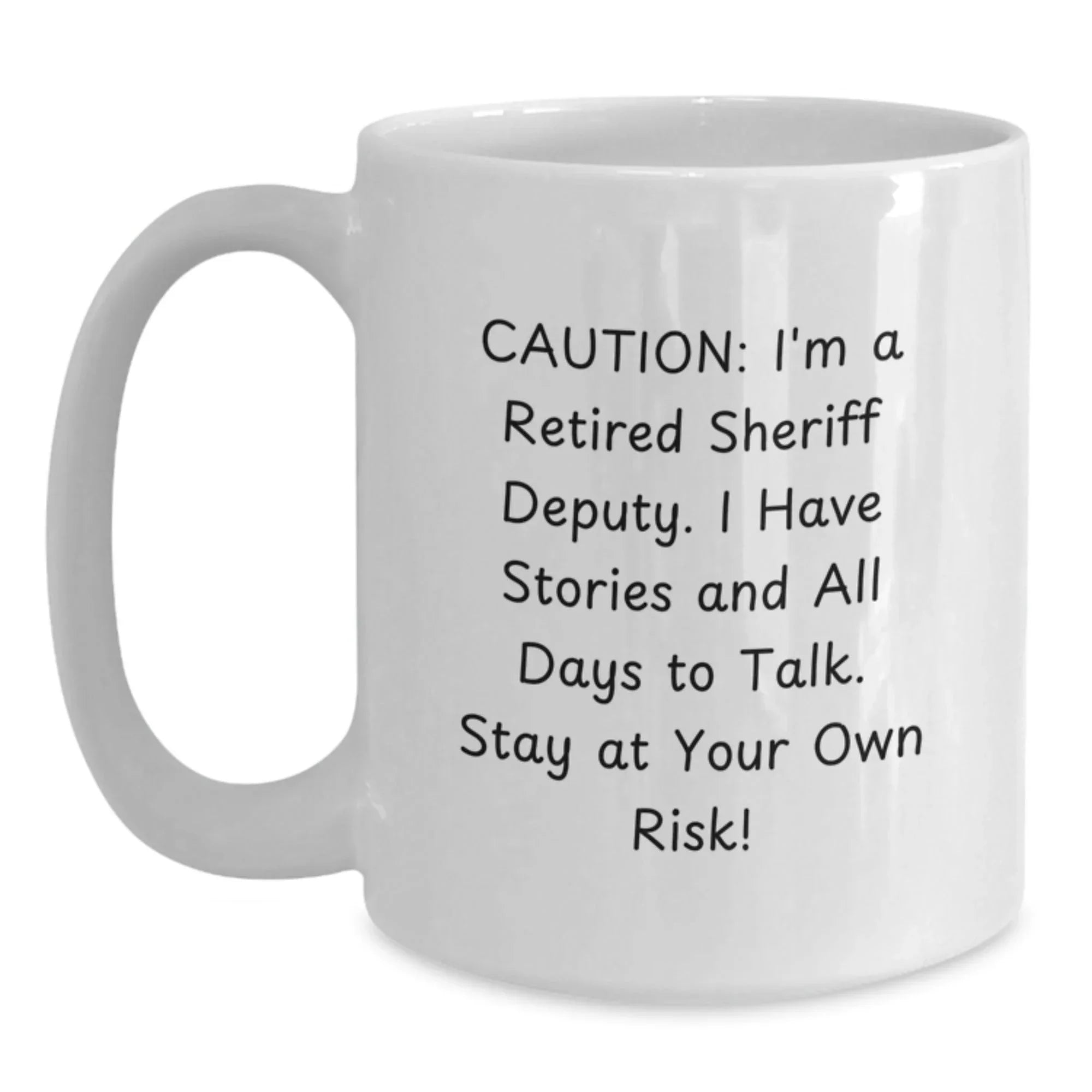 Funny Sheriff Deputy Coffee Mug Gifts from Men, Unique Graduation White Ceramic Mug for Sheriff Deputy Friends, Coworkers, Family