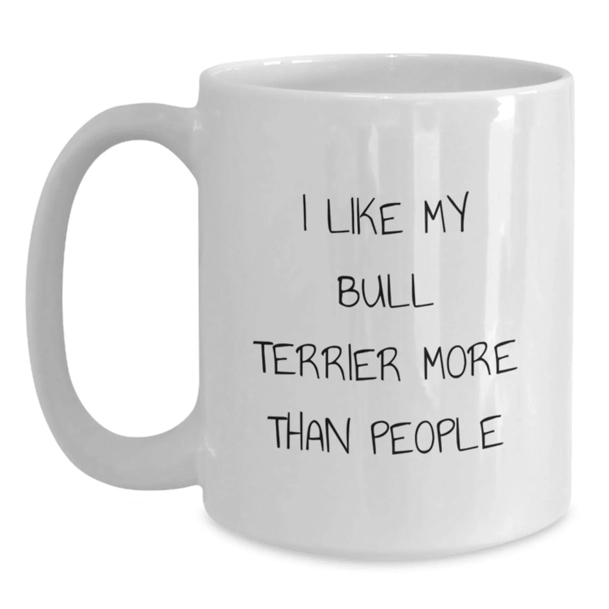 Funny Bull Terrier Dog Lovers White Coffee Mugs Gifts from Men to Friends on Valentine's